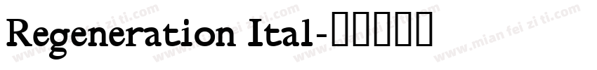 Regeneration Ital字体转换